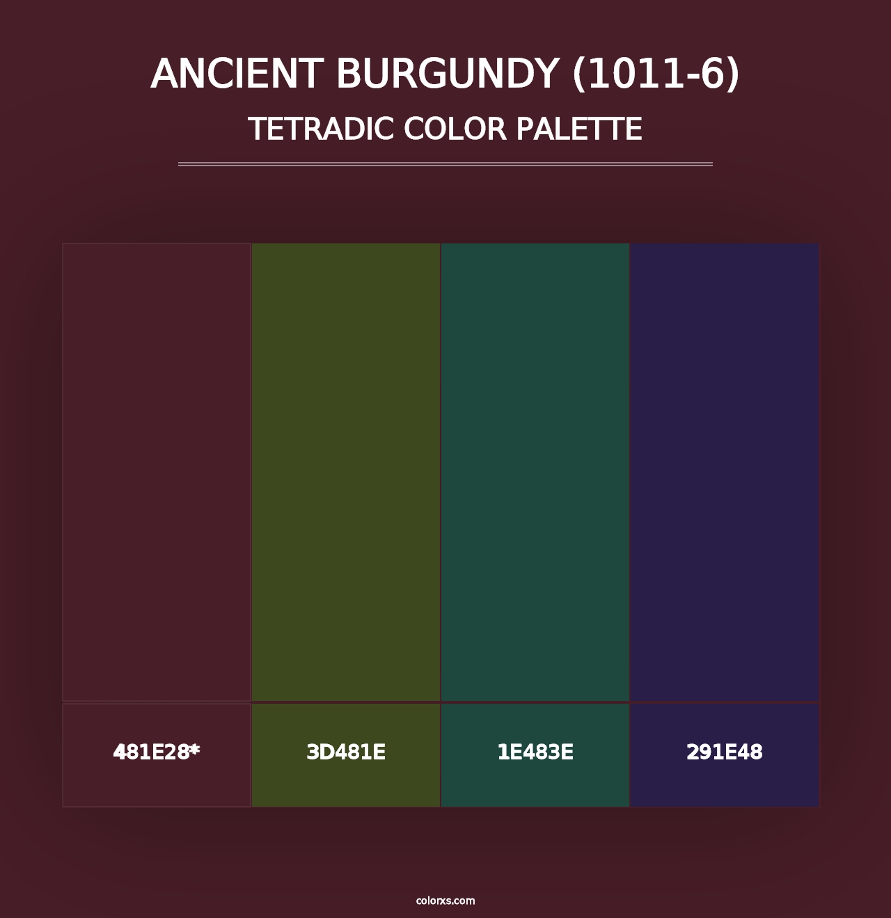 Ancient Burgundy (1011-6) - Tetradic Color Palette