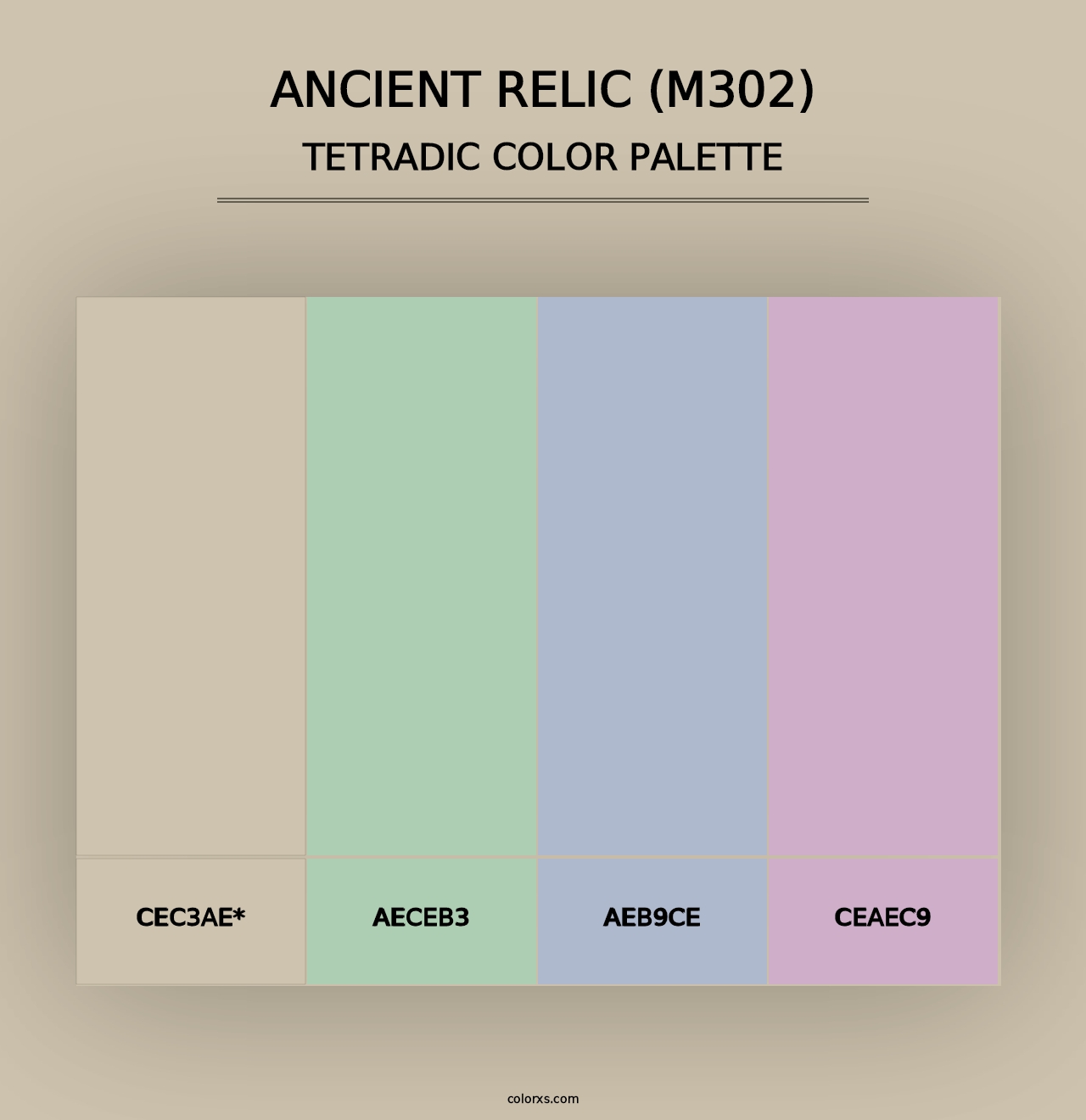 Ancient Relic (M302) - Tetradic Color Palette