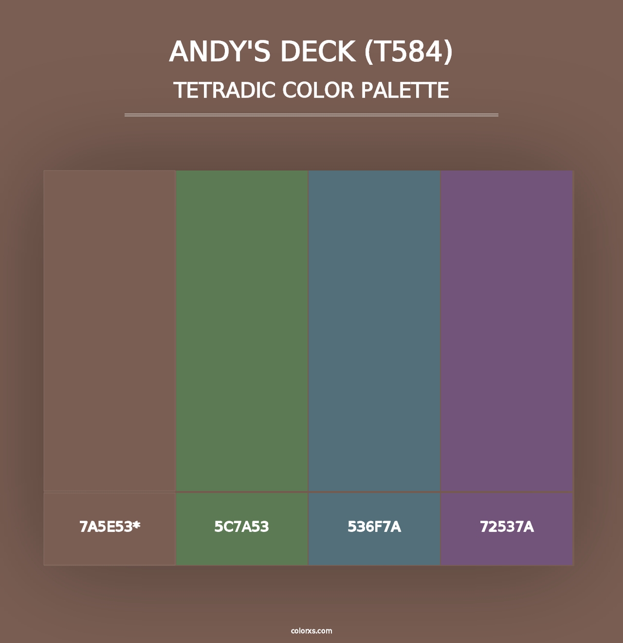 Andy's Deck (T584) - Tetradic Color Palette