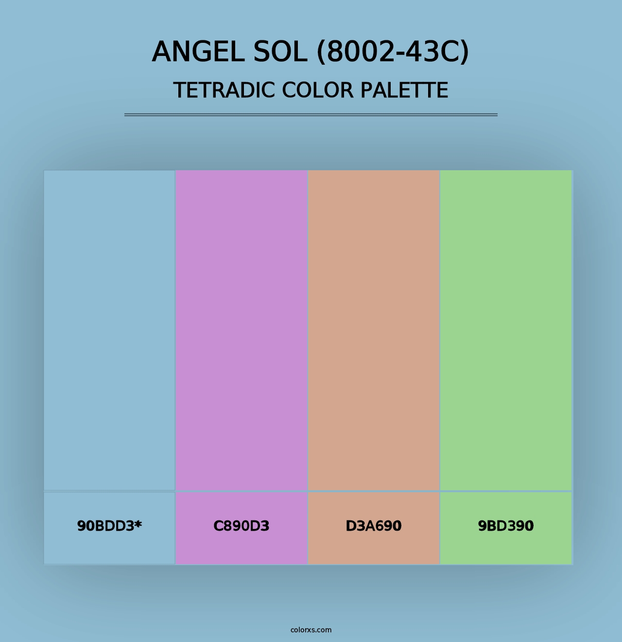 Angel Sol (8002-43C) - Tetradic Color Palette