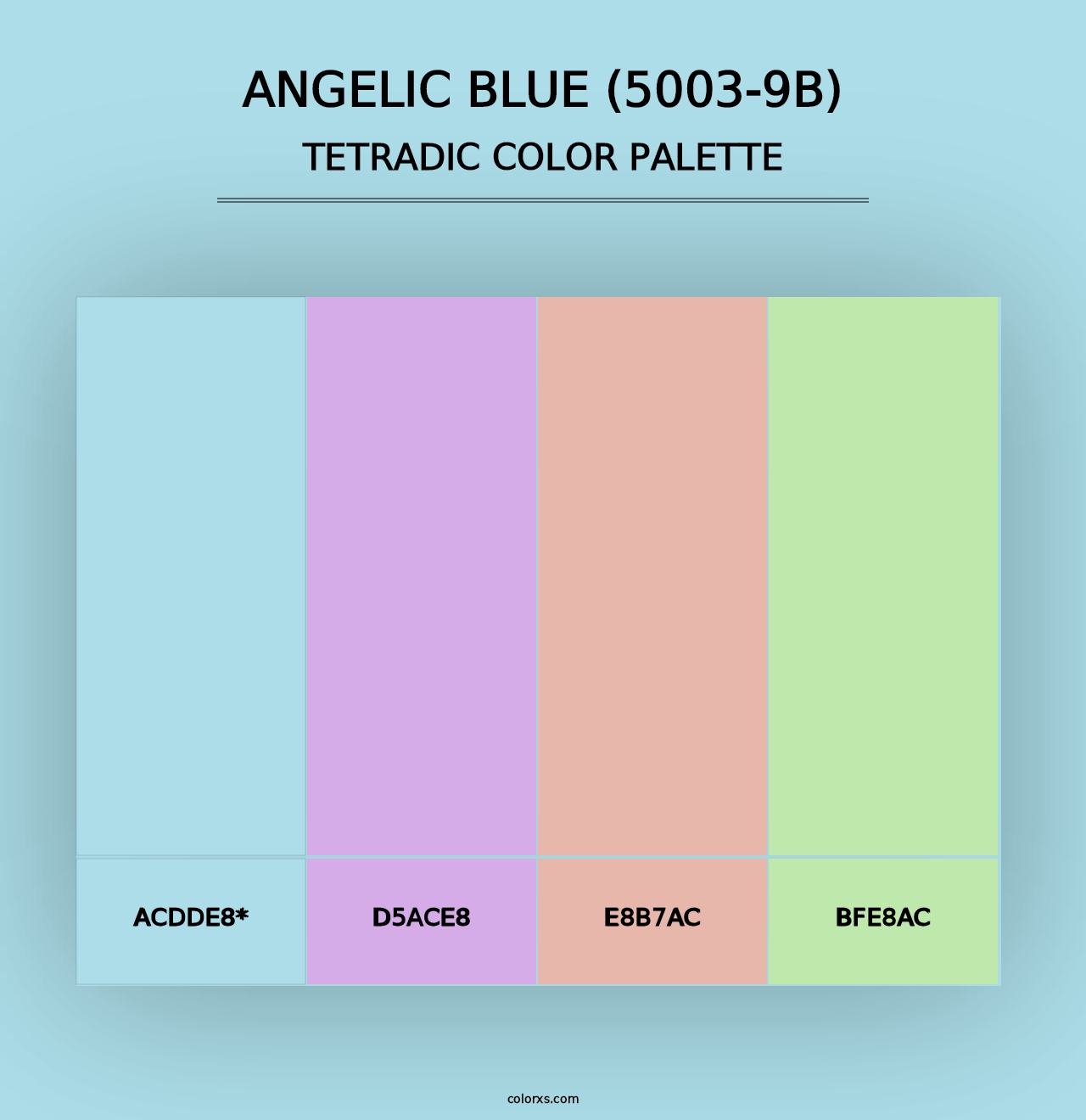 Angelic Blue (5003-9B) - Tetradic Color Palette