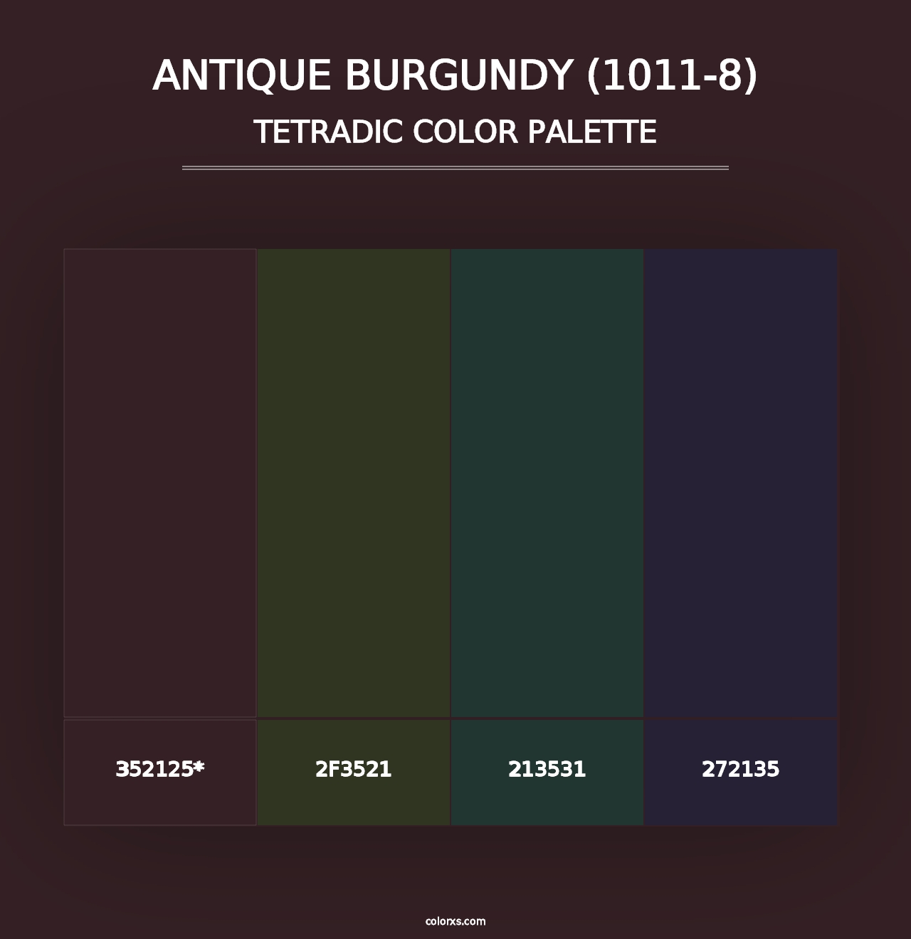 Antique Burgundy (1011-8) - Tetradic Color Palette