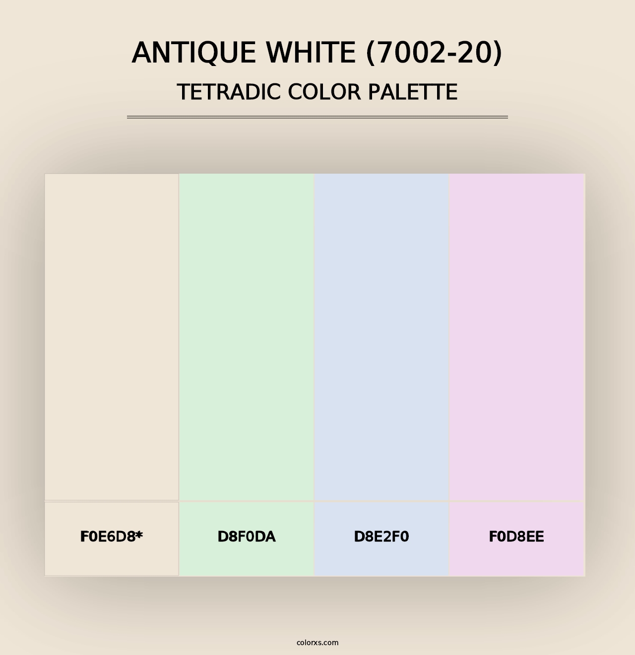 Antique White (7002-20) - Tetradic Color Palette