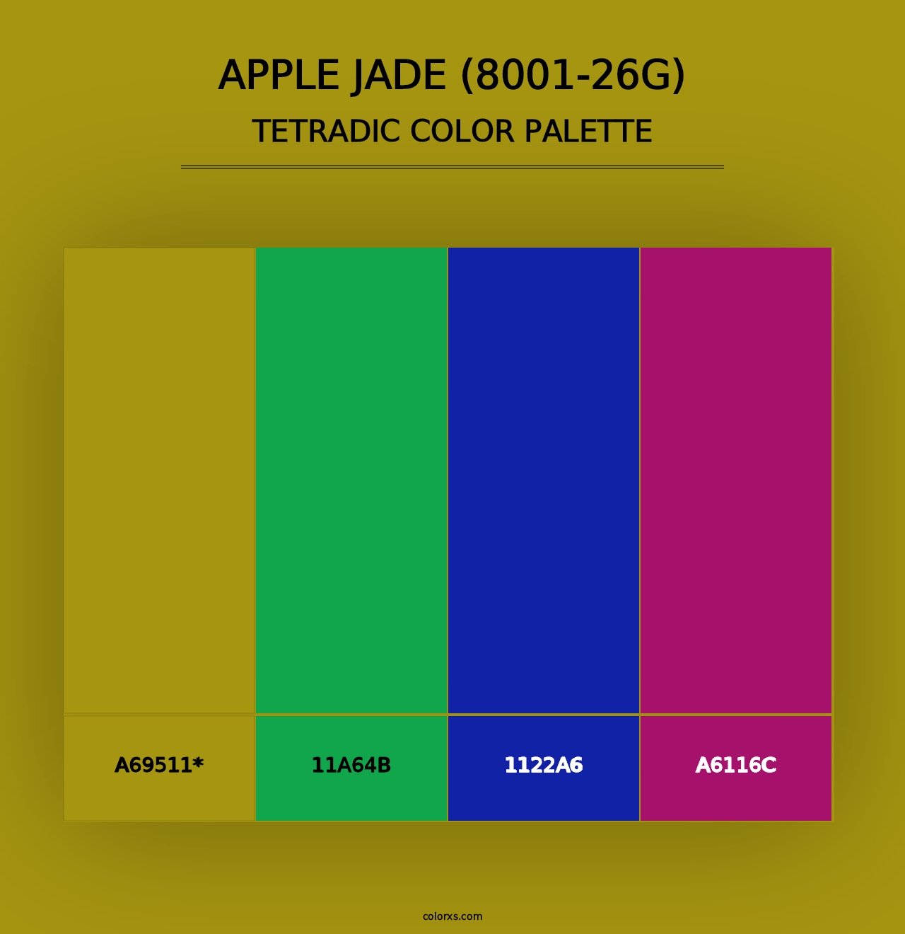 Apple Jade (8001-26G) - Tetradic Color Palette