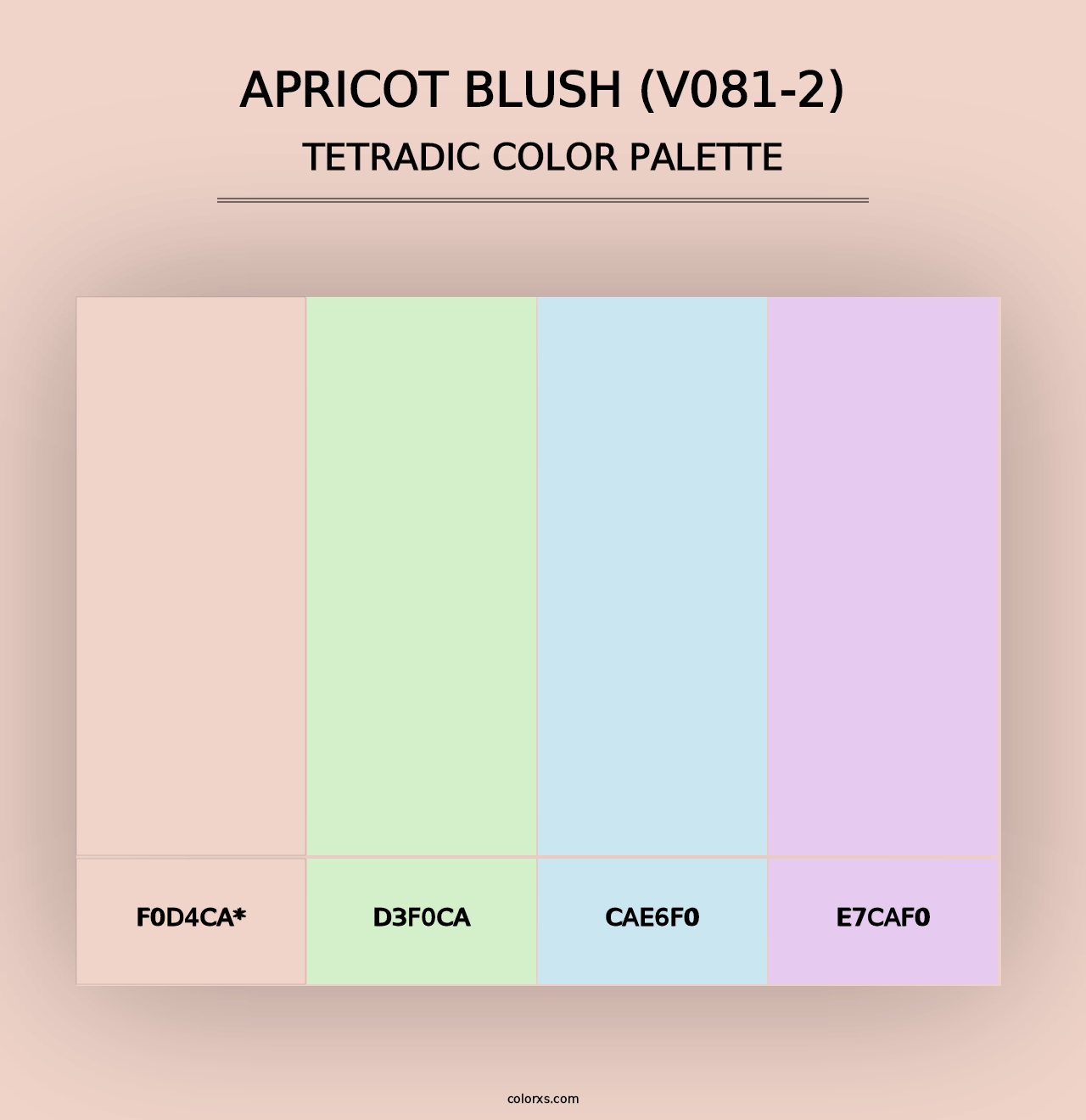 Apricot Blush (V081-2) - Tetradic Color Palette