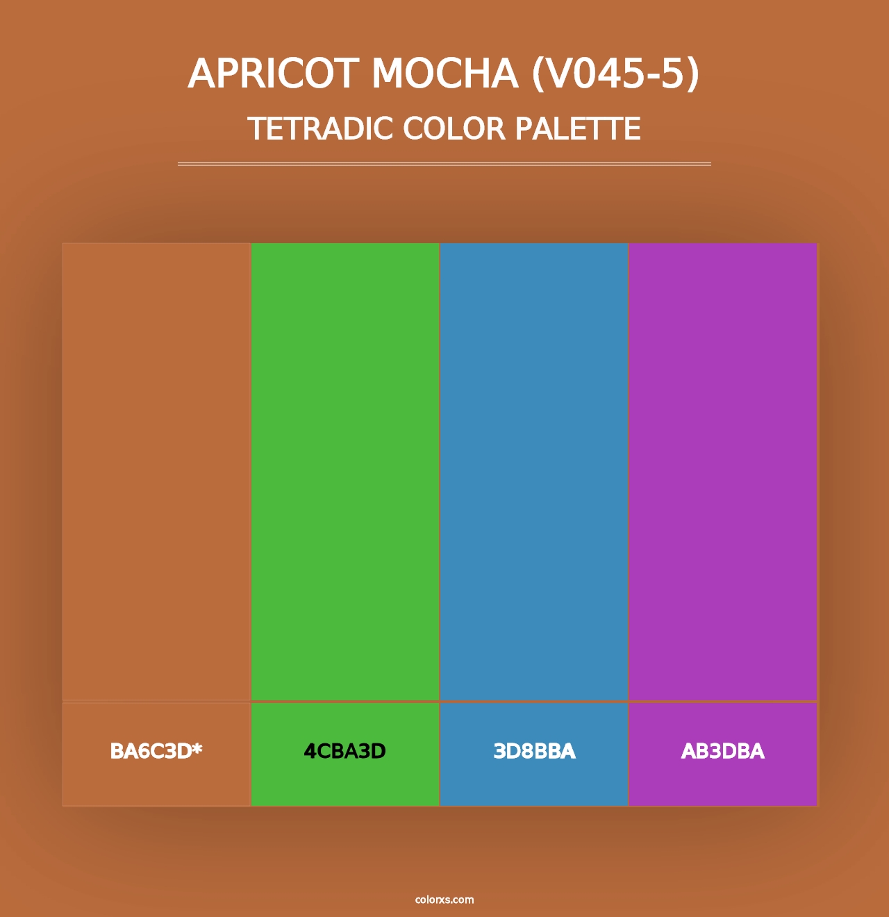 Apricot Mocha (V045-5) - Tetradic Color Palette