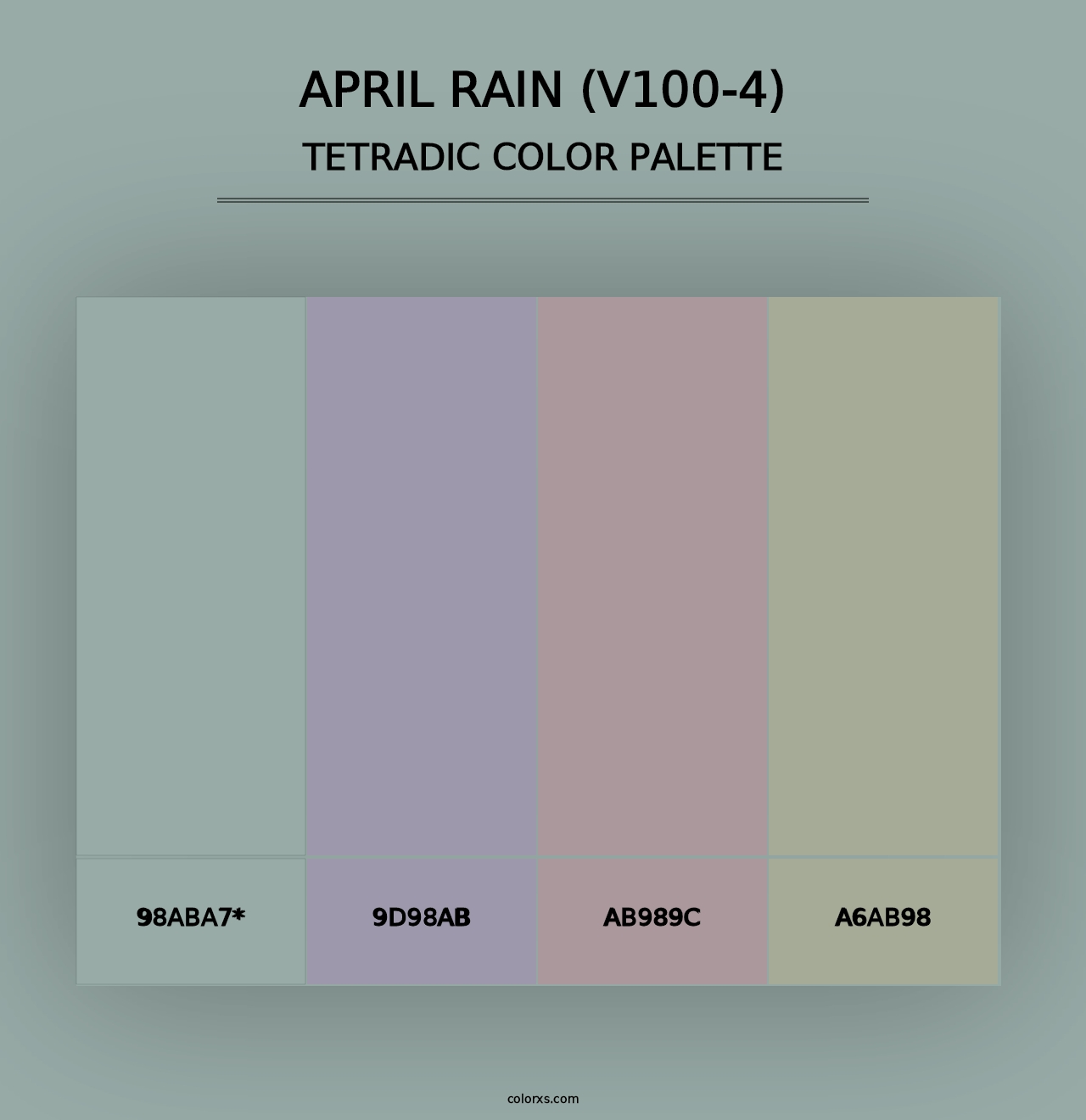 April Rain (V100-4) - Tetradic Color Palette