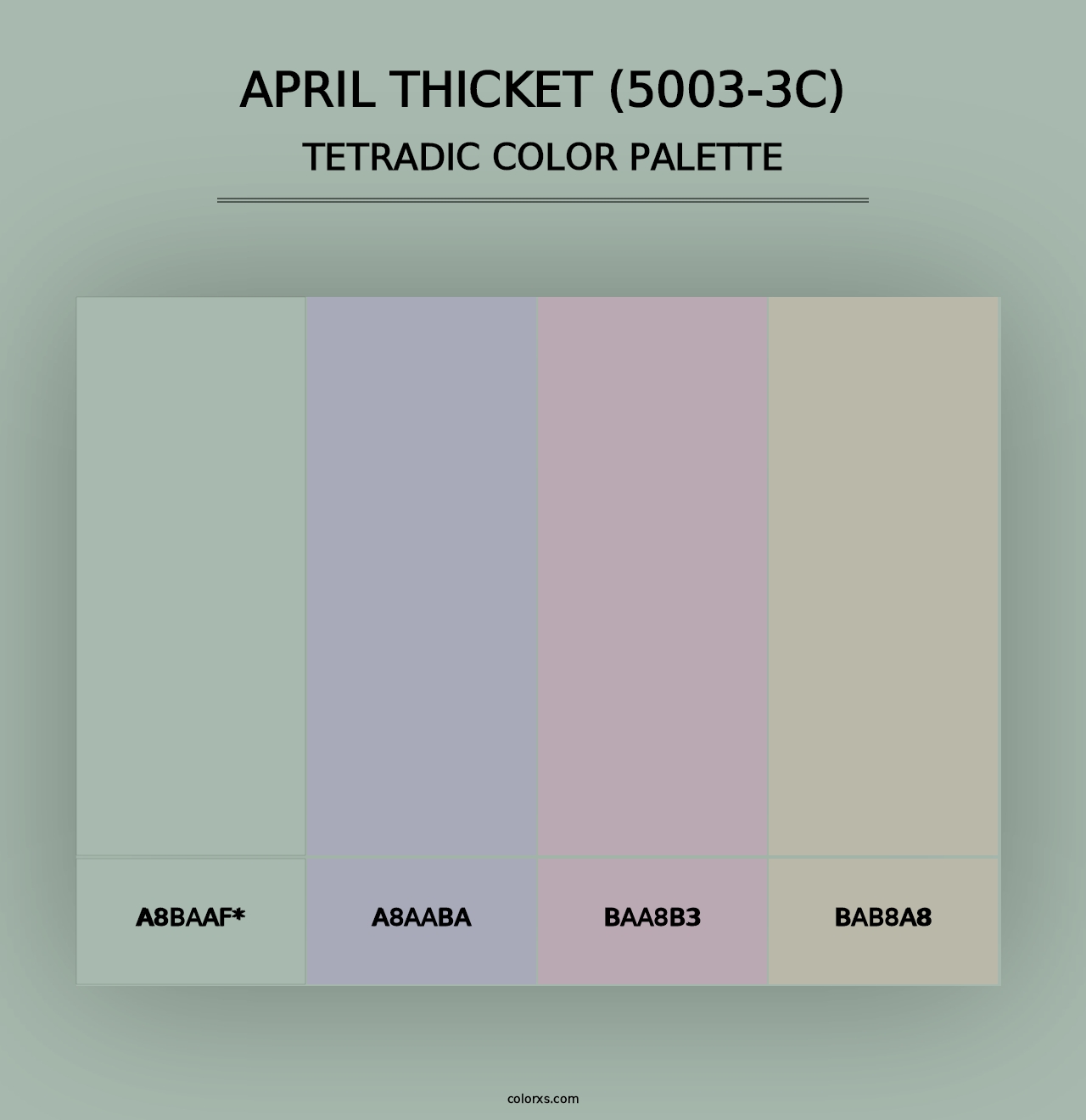 April Thicket (5003-3C) - Tetradic Color Palette