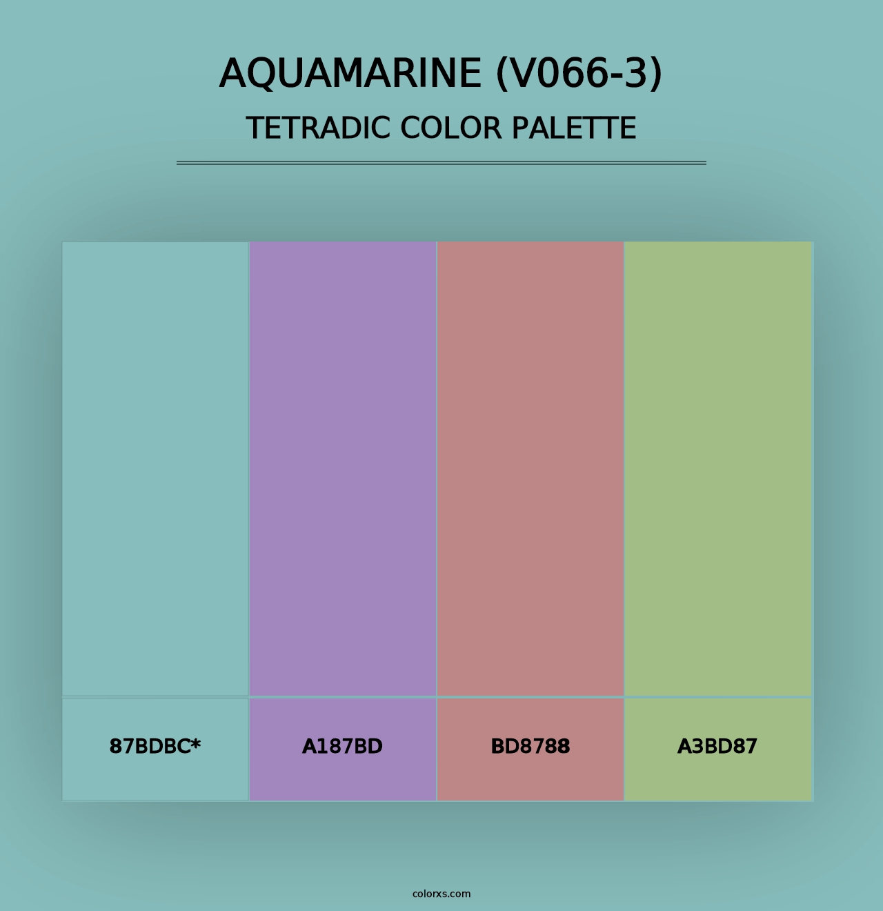 Aquamarine (V066-3) - Tetradic Color Palette