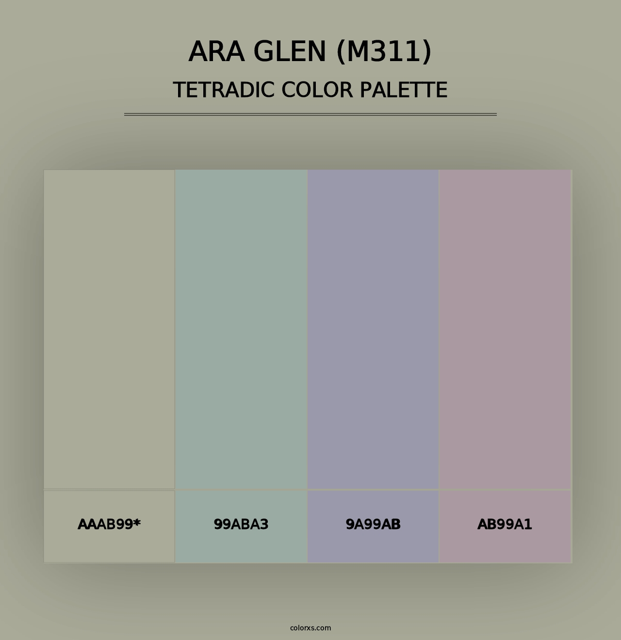 Ara Glen (M311) - Tetradic Color Palette