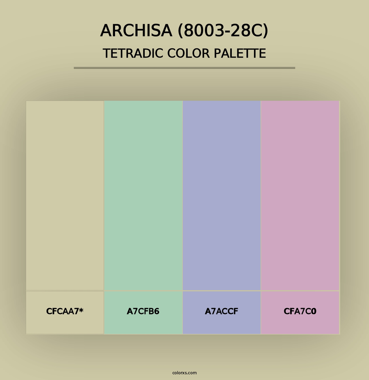 Archisa (8003-28C) - Tetradic Color Palette