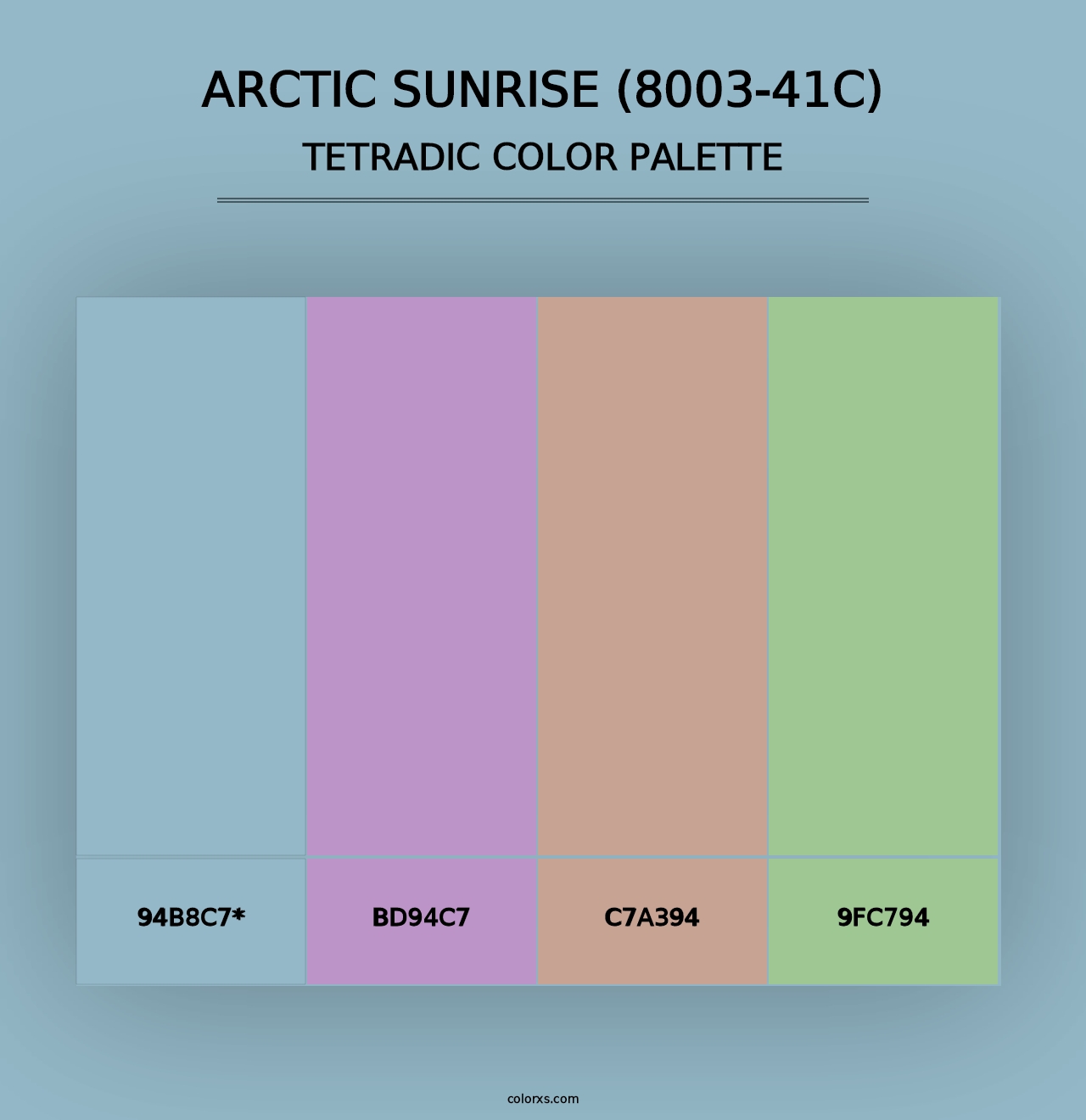 Arctic Sunrise (8003-41C) - Tetradic Color Palette