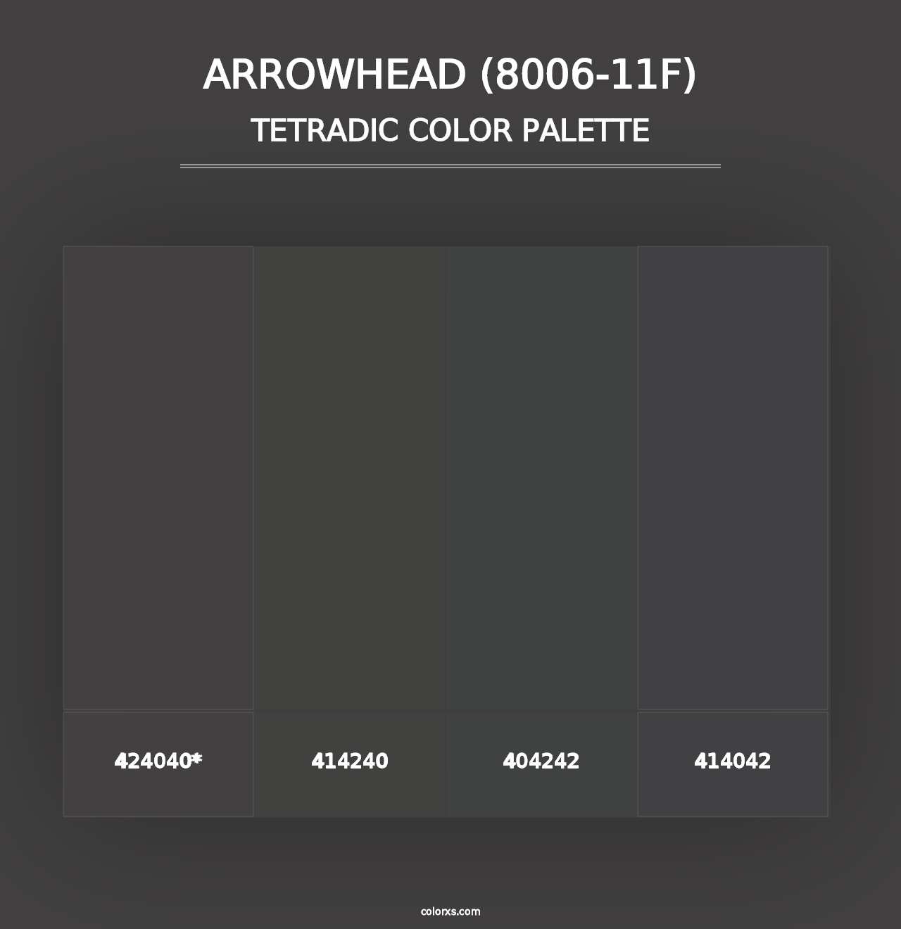 Arrowhead (8006-11F) - Tetradic Color Palette