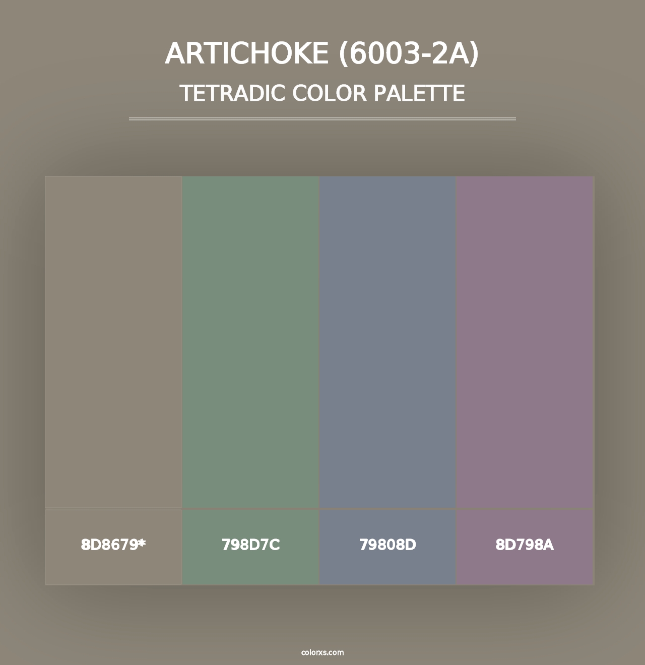 Artichoke (6003-2A) - Tetradic Color Palette