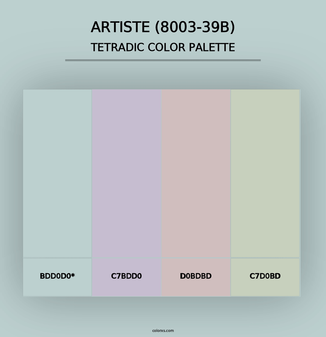 Artiste (8003-39B) - Tetradic Color Palette