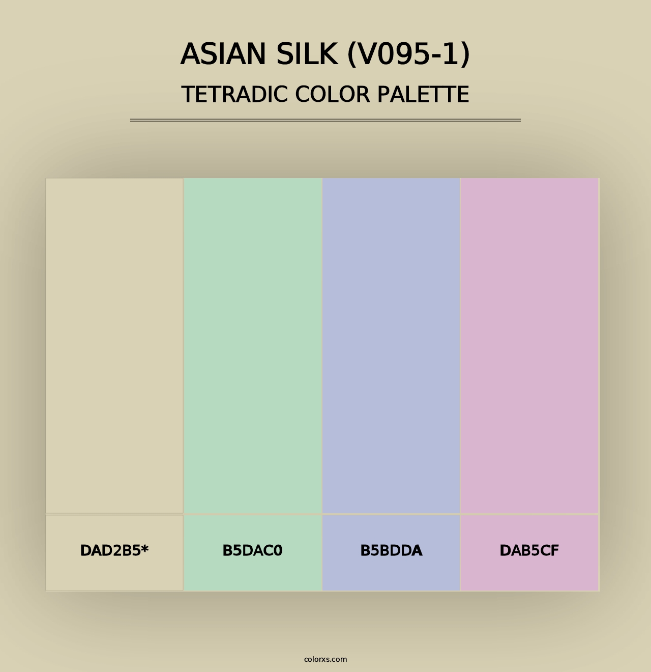 Asian Silk (V095-1) - Tetradic Color Palette