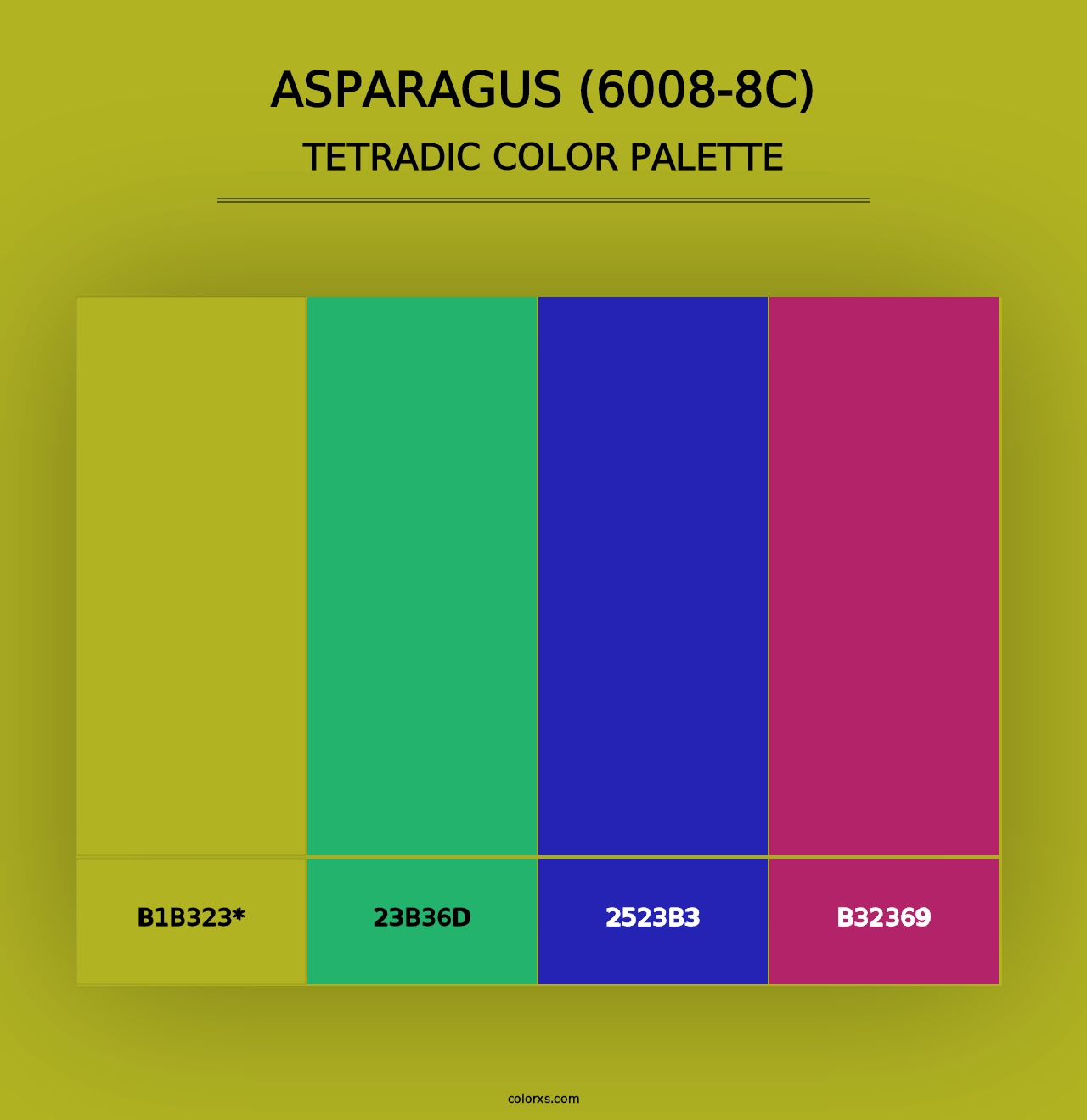 Asparagus (6008-8C) - Tetradic Color Palette