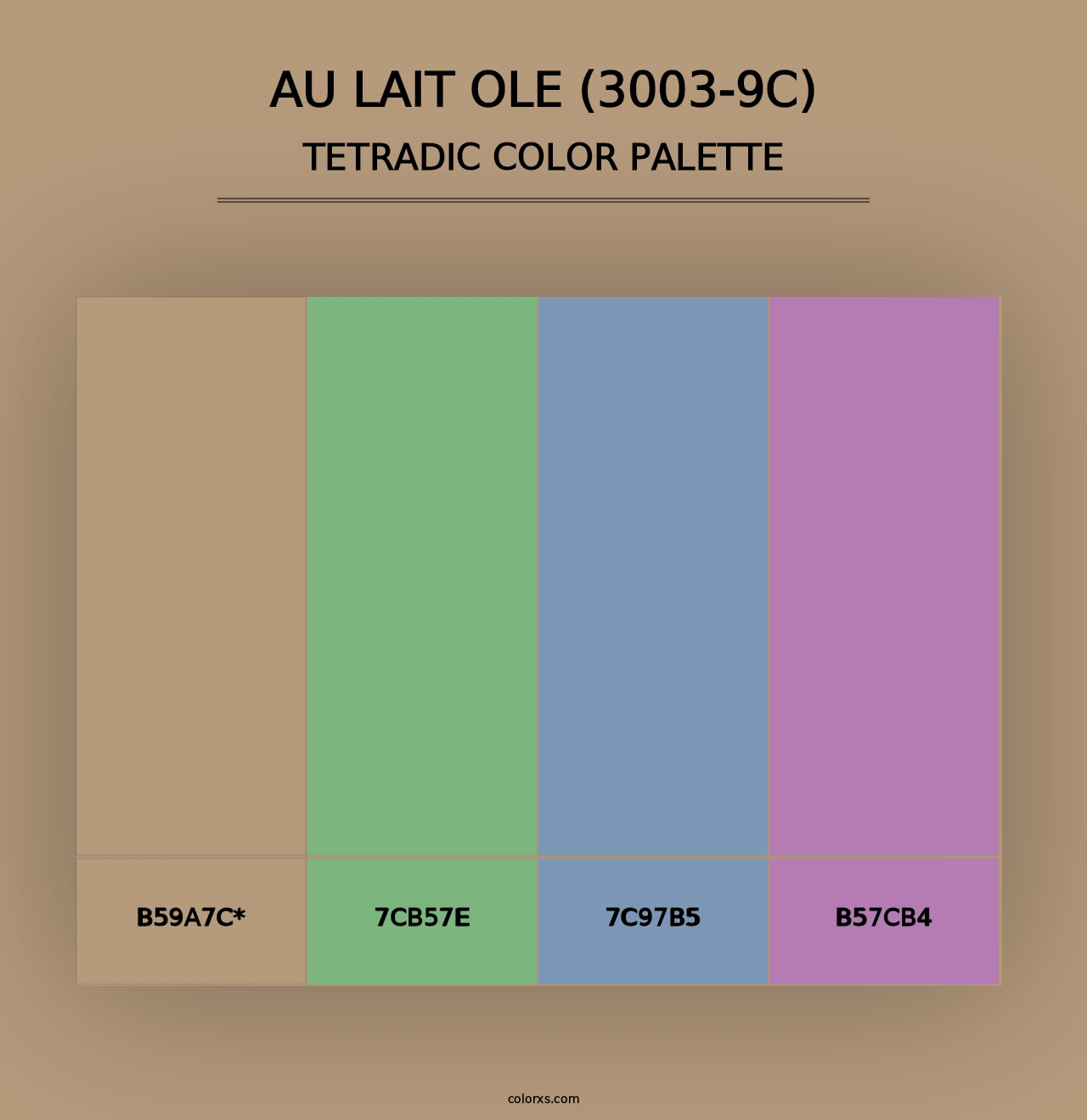 Au Lait Ole (3003-9C) - Tetradic Color Palette