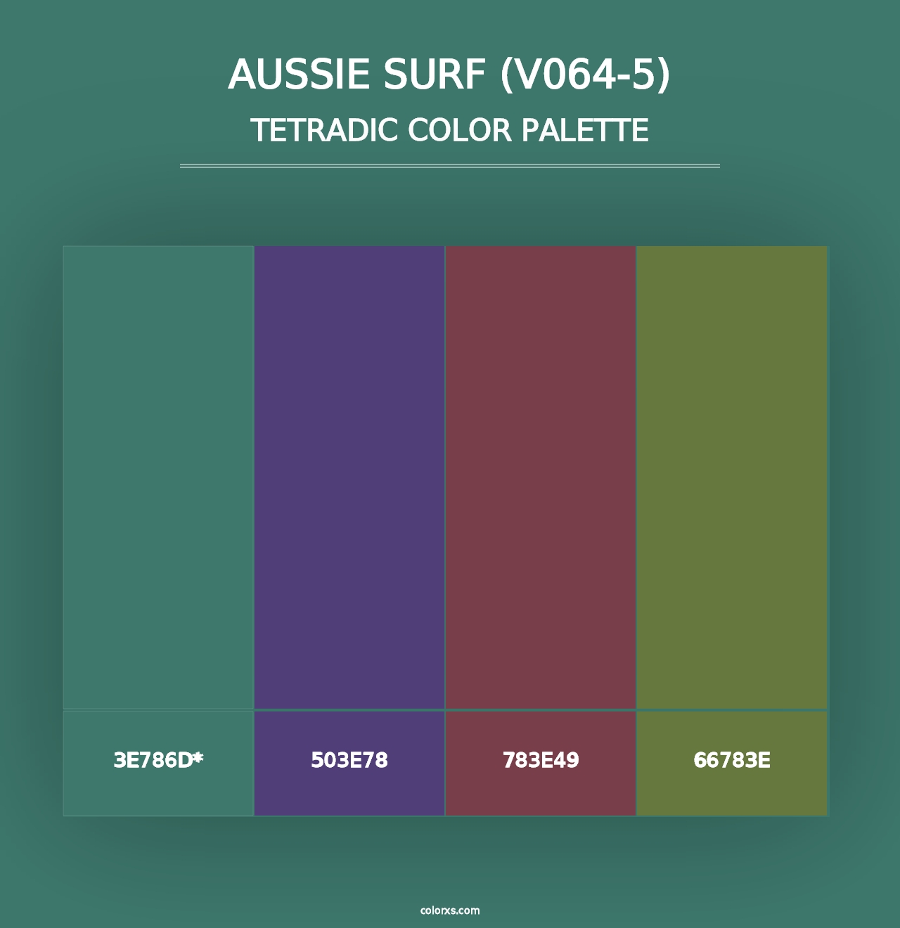 Aussie Surf (V064-5) - Tetradic Color Palette