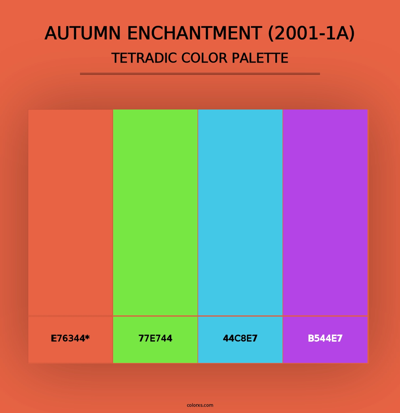 Autumn Enchantment (2001-1A) - Tetradic Color Palette