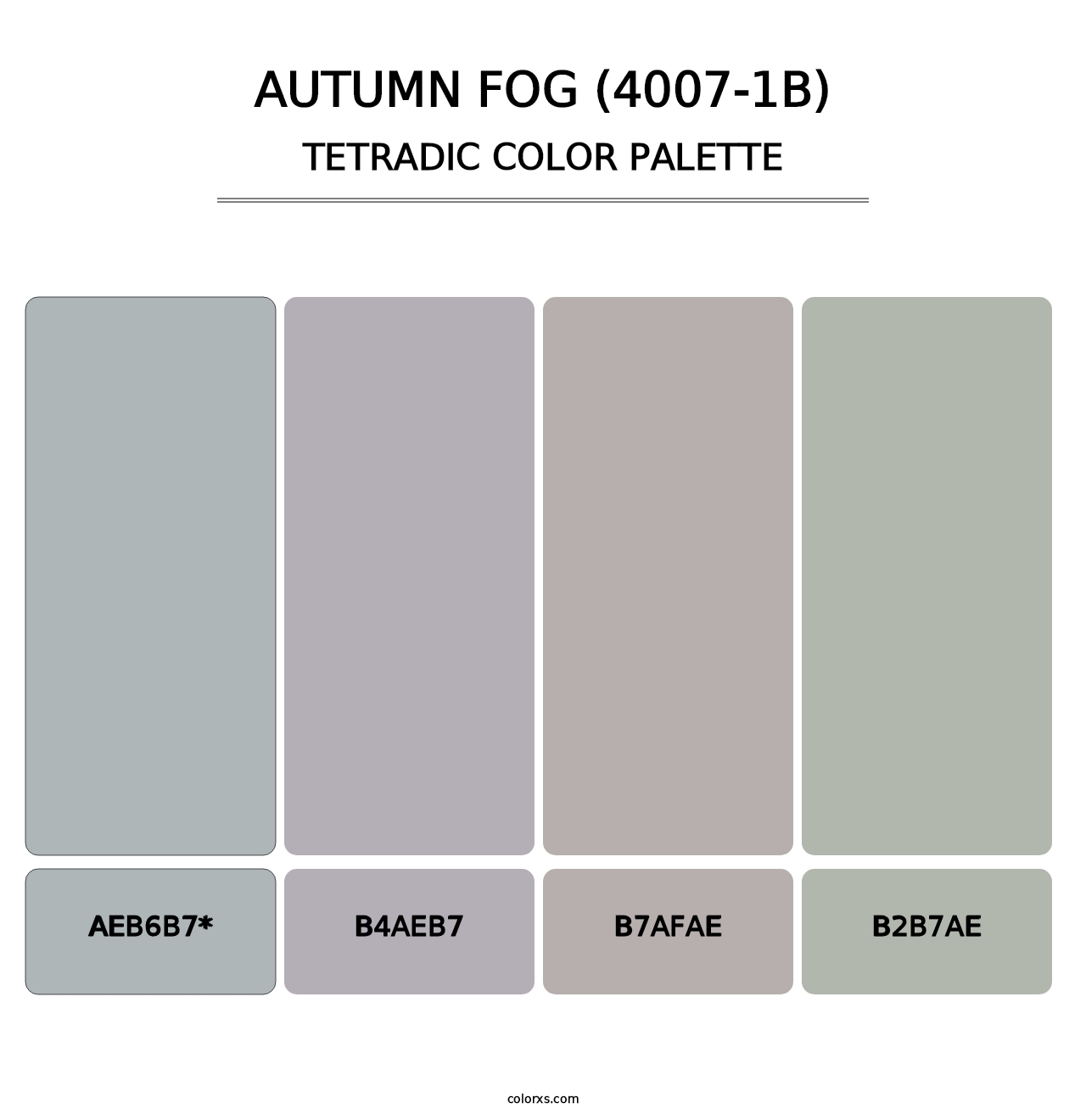 Autumn Fog (4007-1B) - Tetradic Color Palette