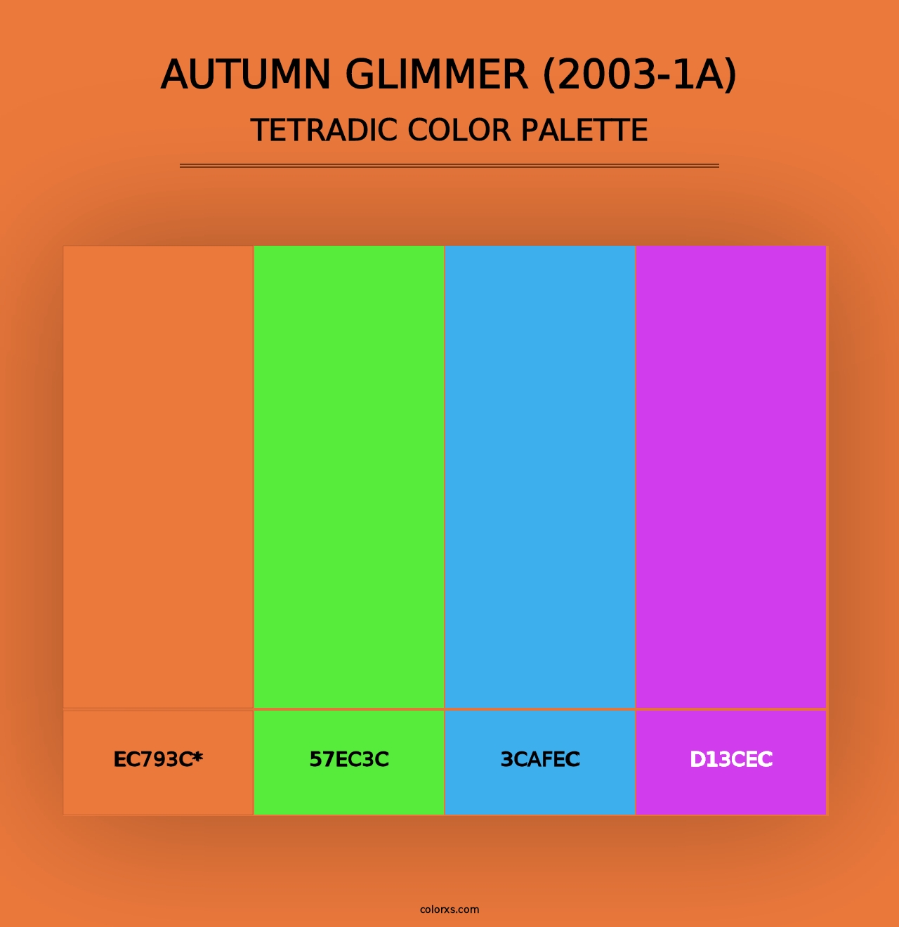 Autumn Glimmer (2003-1A) - Tetradic Color Palette