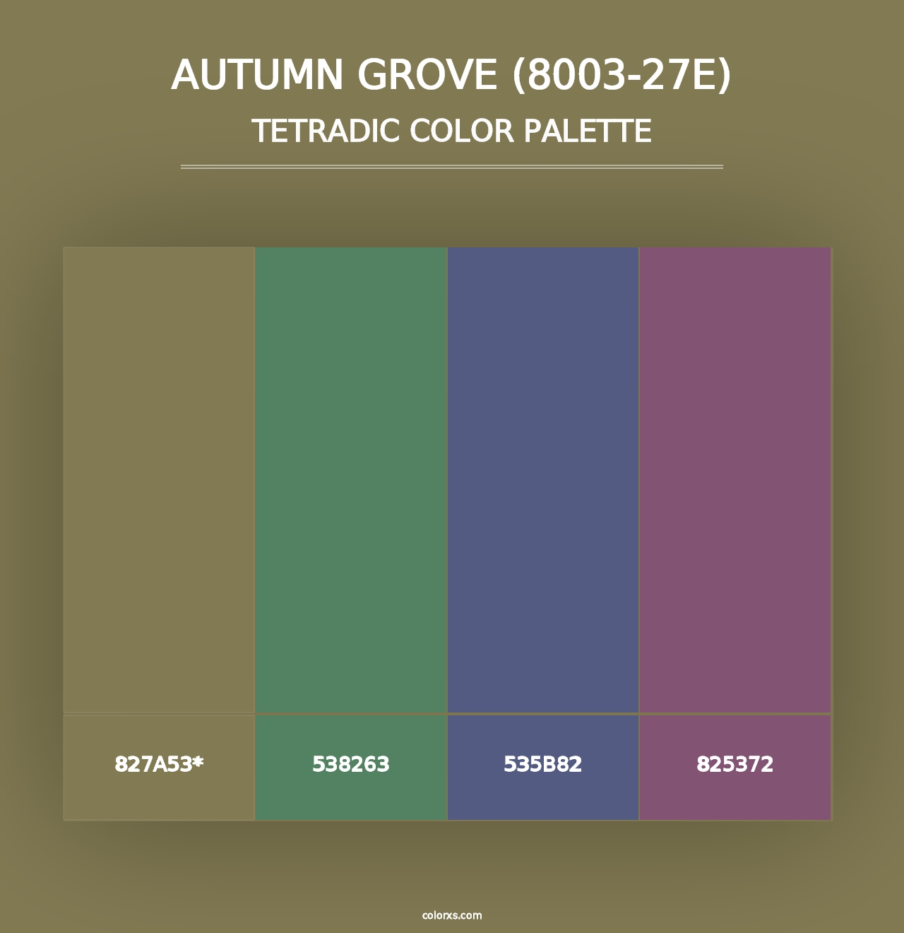 Autumn Grove (8003-27E) - Tetradic Color Palette