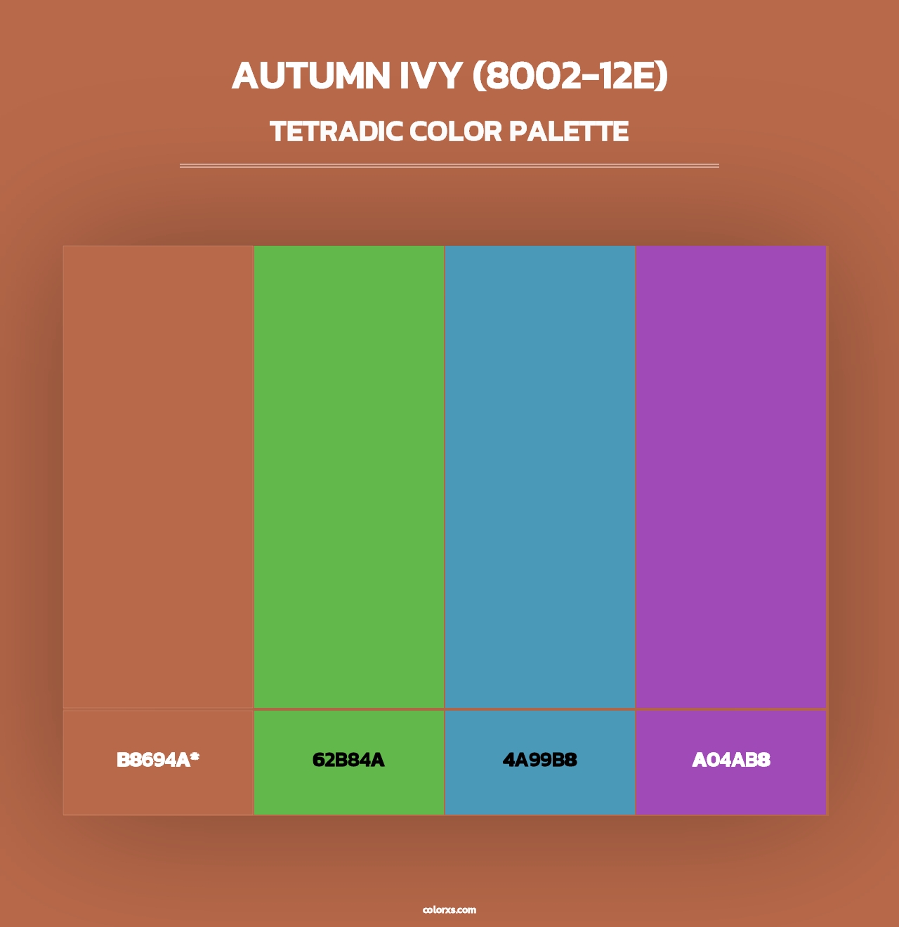 Autumn Ivy (8002-12E) - Tetradic Color Palette