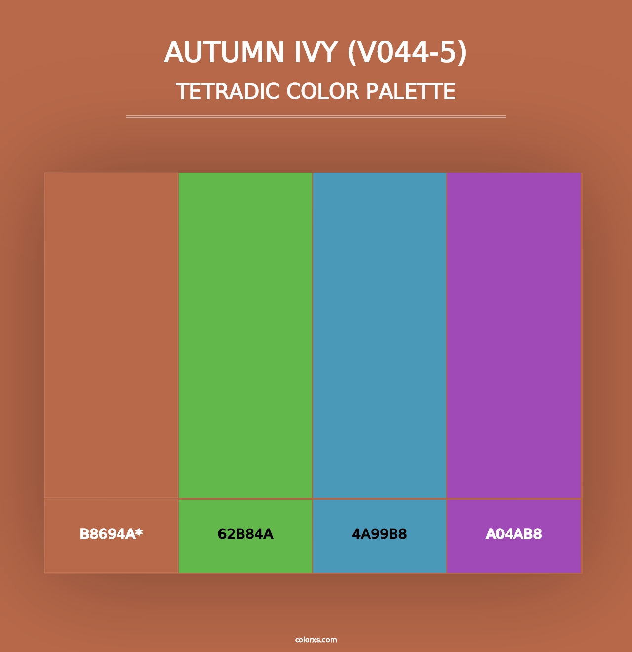 Autumn Ivy (V044-5) - Tetradic Color Palette