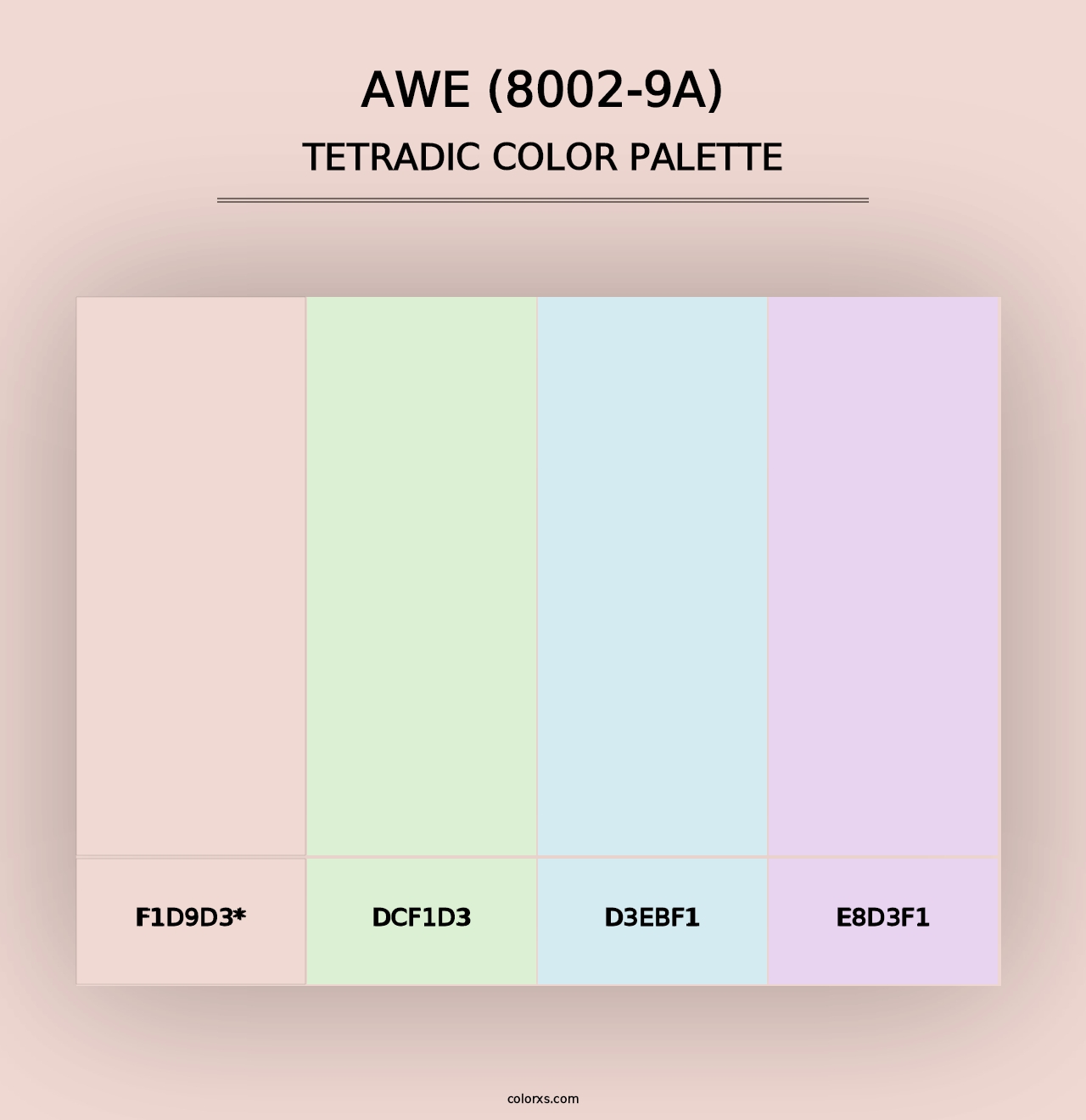 Awe (8002-9A) - Tetradic Color Palette