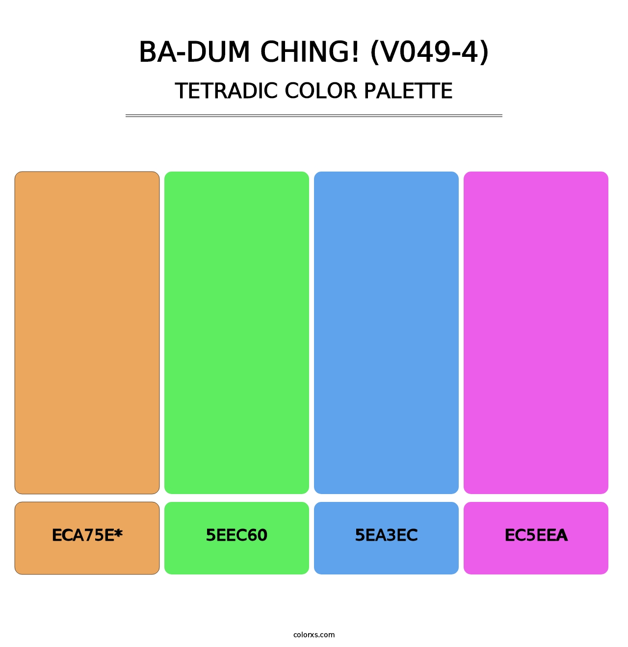 Ba-Dum Ching! (V049-4) - Tetradic Color Palette