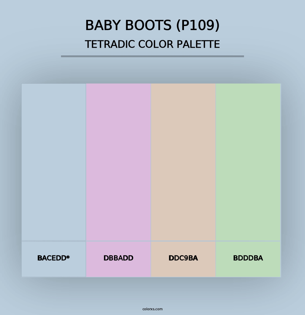 Baby Boots (P109) - Tetradic Color Palette