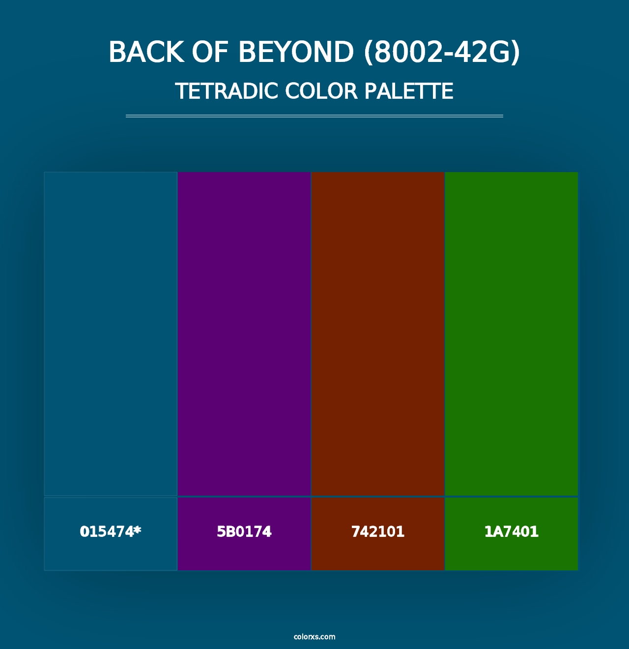 Back of Beyond (8002-42G) - Tetradic Color Palette