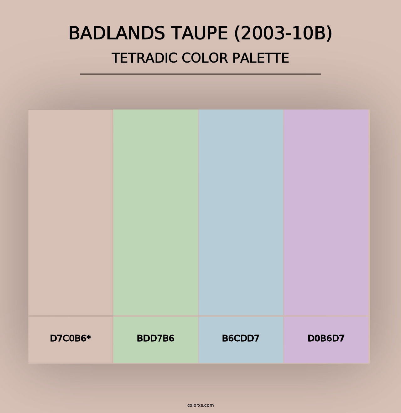 Badlands Taupe (2003-10B) - Tetradic Color Palette