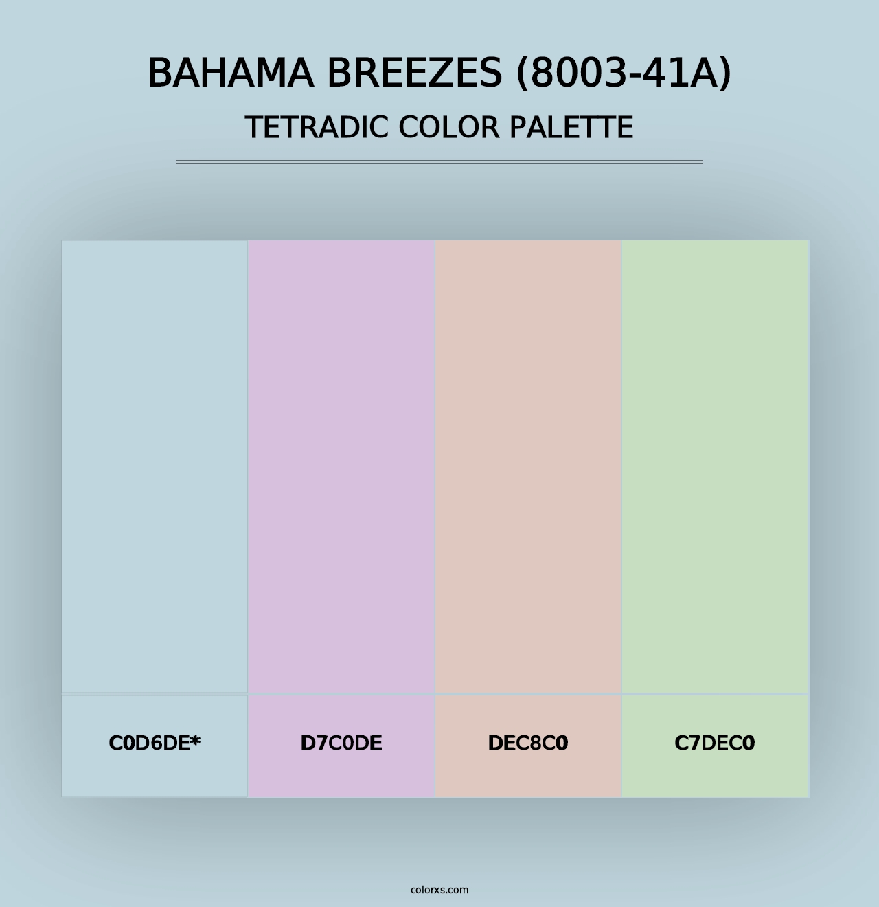 Bahama Breezes (8003-41A) - Tetradic Color Palette