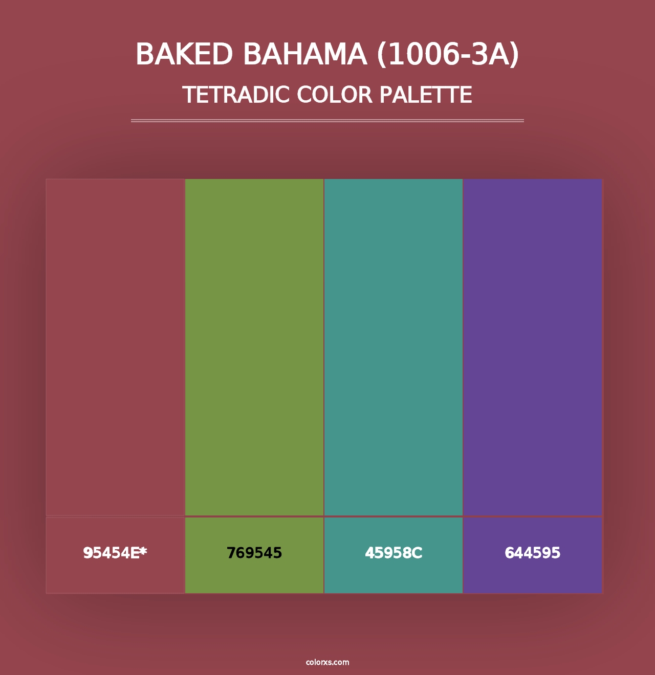 Baked Bahama (1006-3A) - Tetradic Color Palette