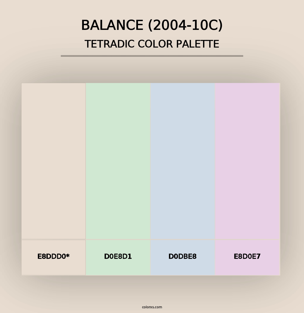 Balance (2004-10C) - Tetradic Color Palette