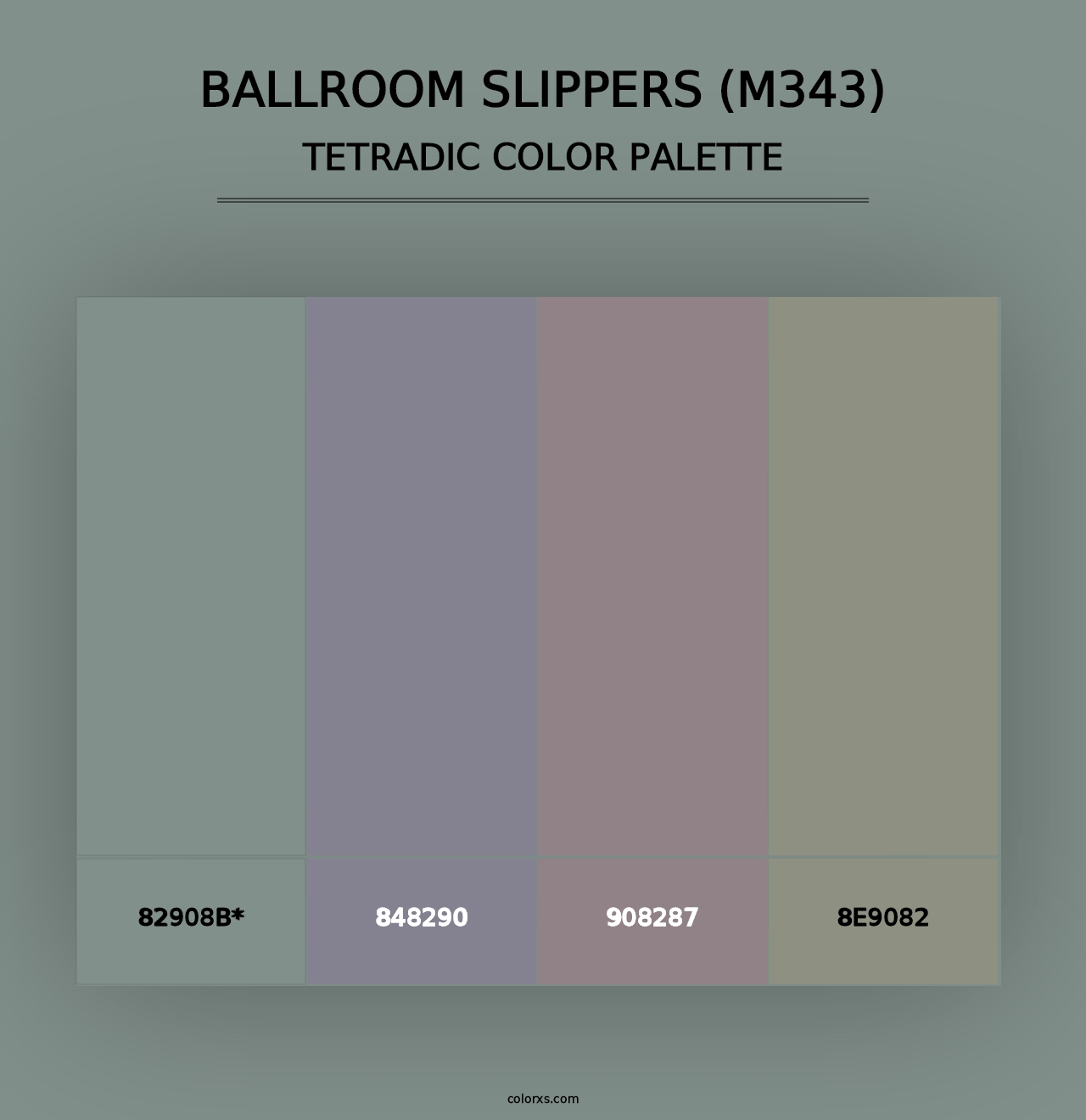 Ballroom Slippers (M343) - Tetradic Color Palette