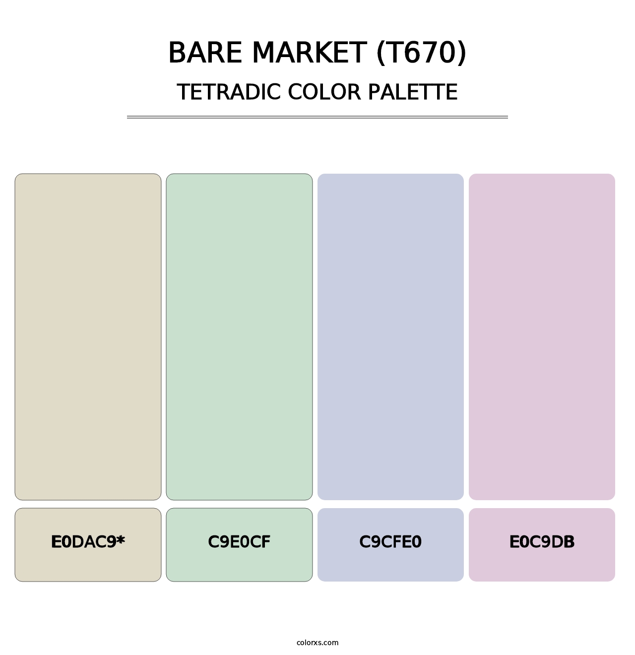 Bare Market (T670) - Tetradic Color Palette