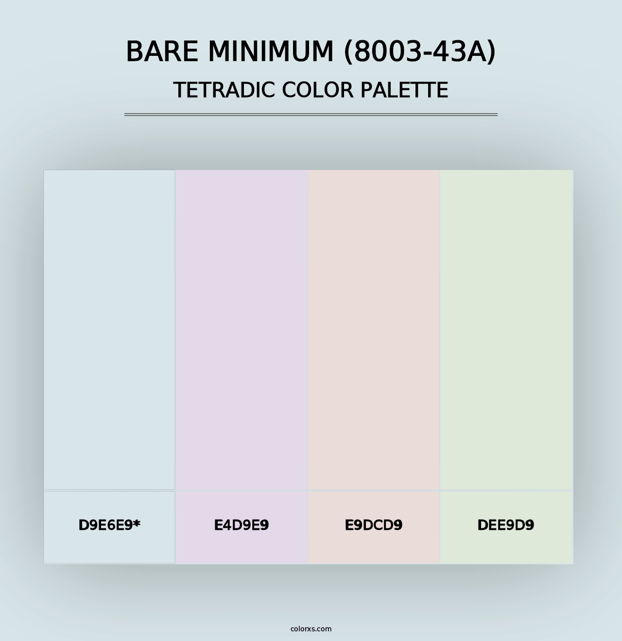 Bare Minimum (8003-43A) - Tetradic Color Palette