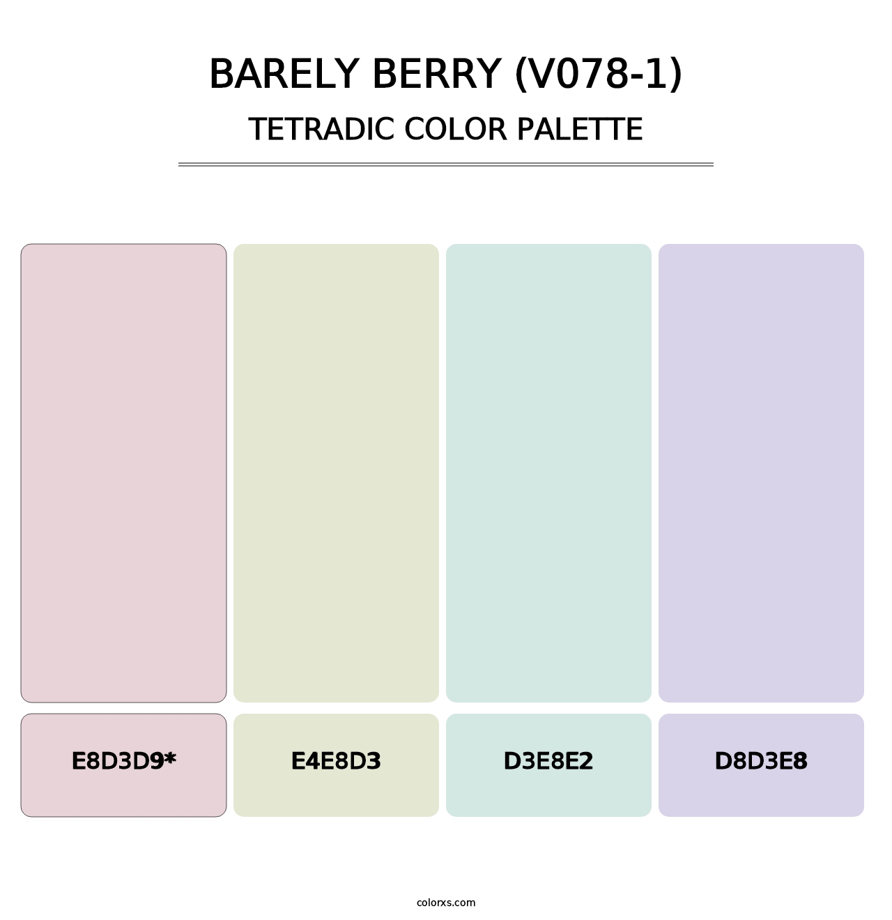 Barely Berry (V078-1) - Tetradic Color Palette