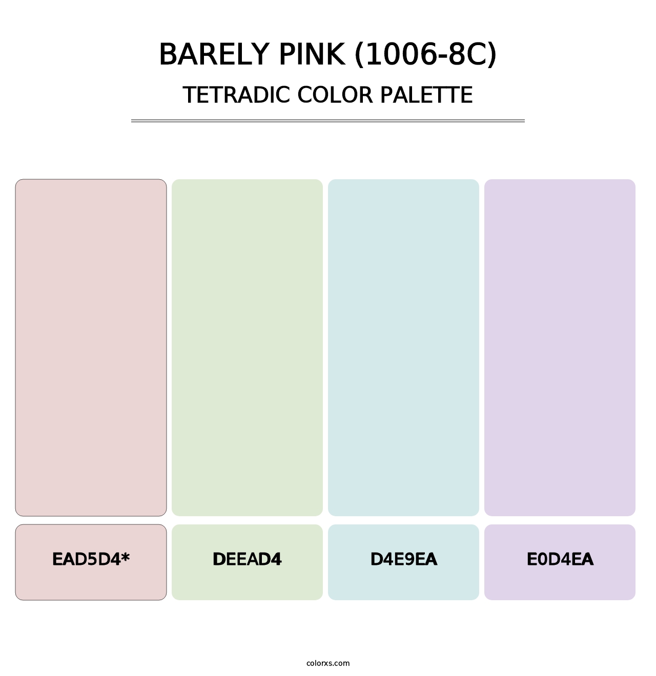 Barely Pink (1006-8C) - Tetradic Color Palette