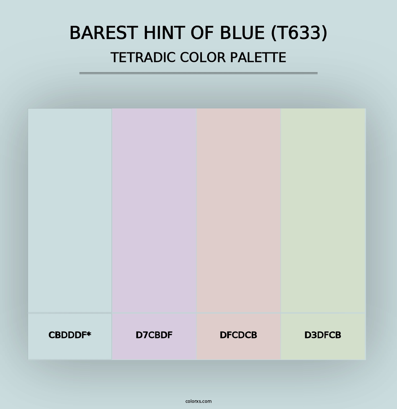 Barest Hint of Blue (T633) - Tetradic Color Palette