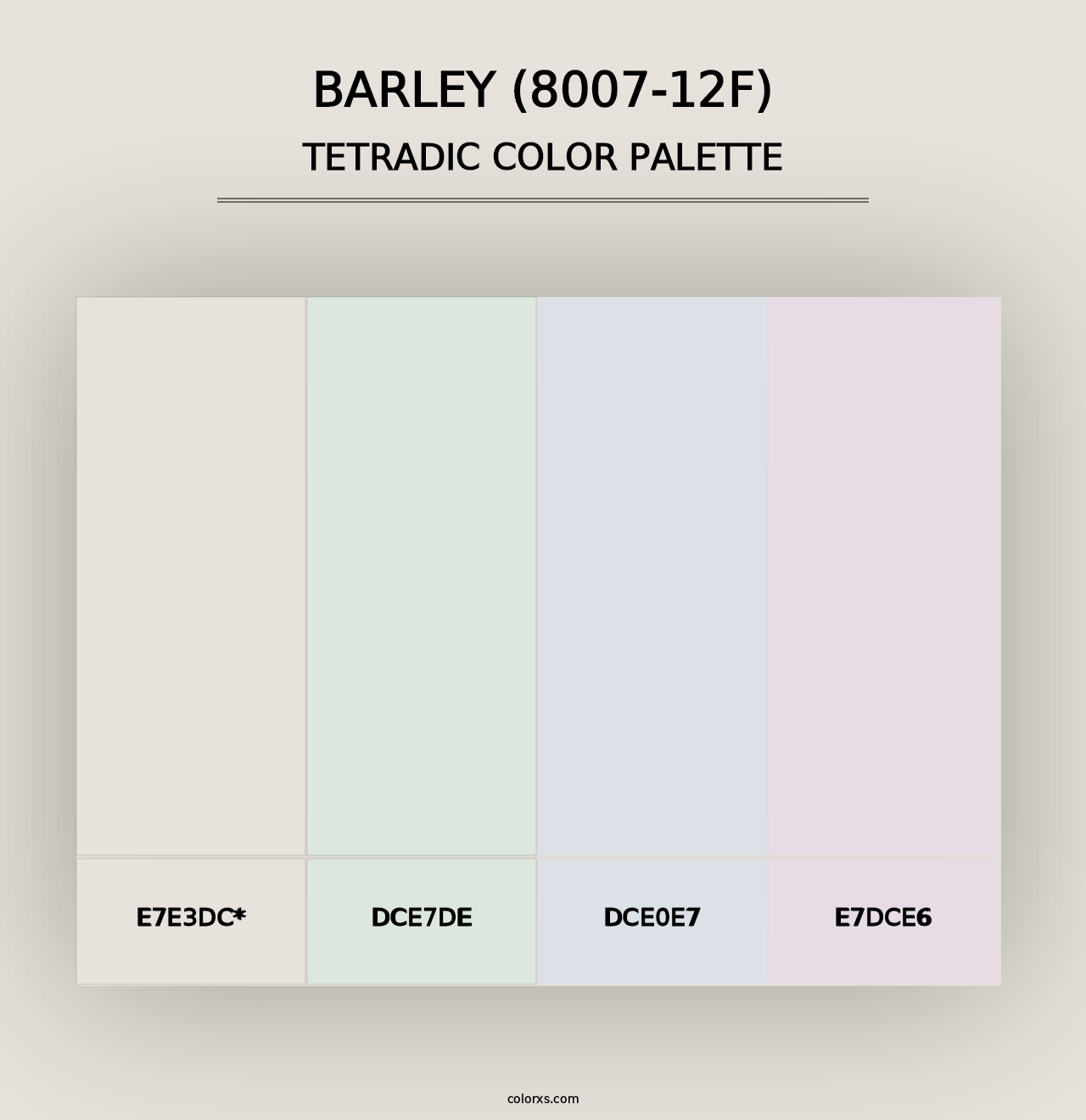 Barley (8007-12F) - Tetradic Color Palette