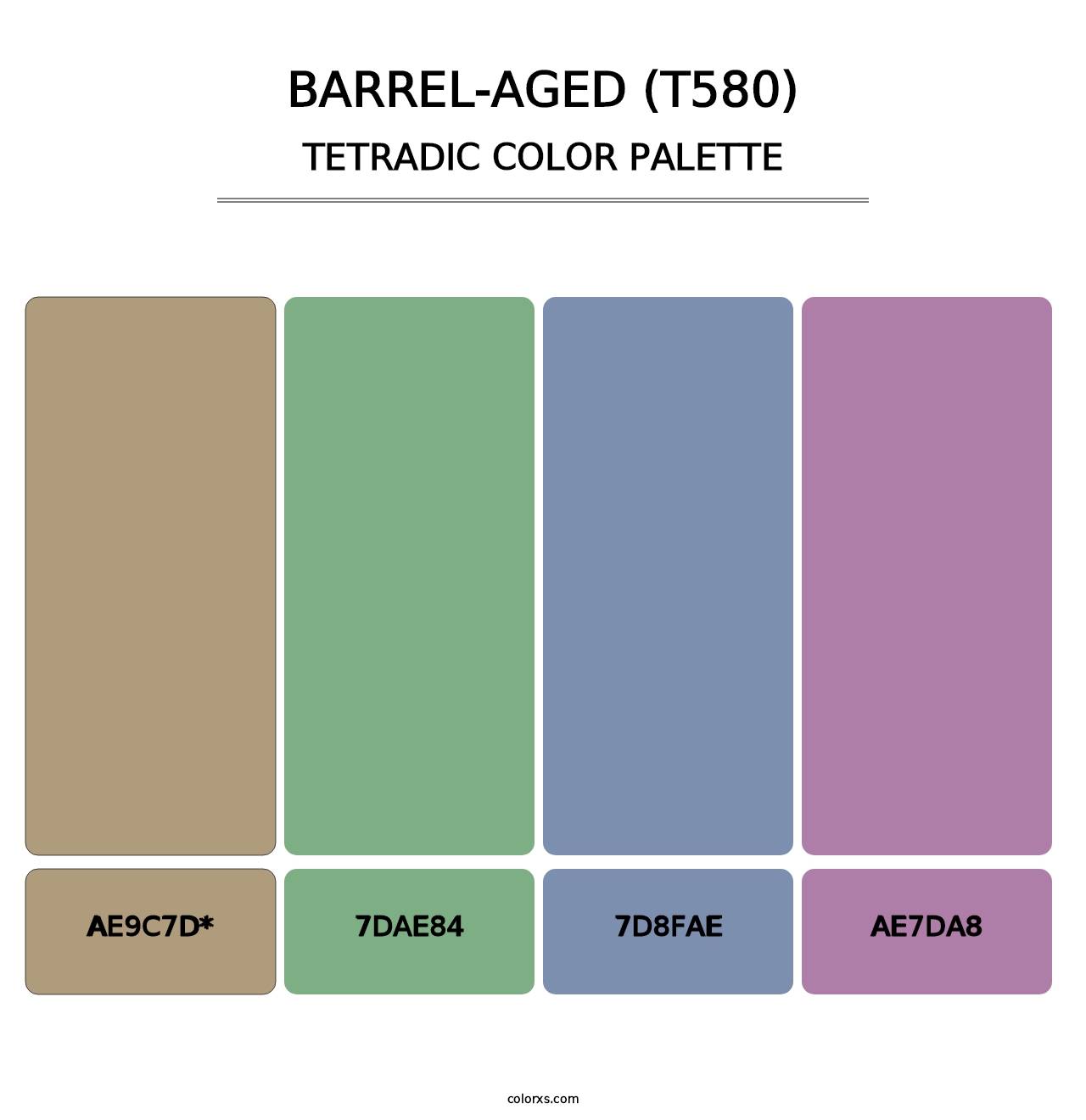 Barrel-Aged (T580) - Tetradic Color Palette