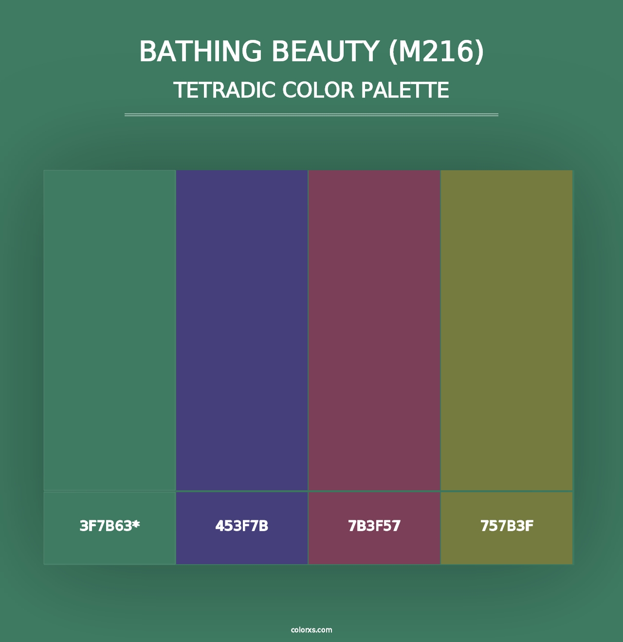 Bathing Beauty (M216) - Tetradic Color Palette