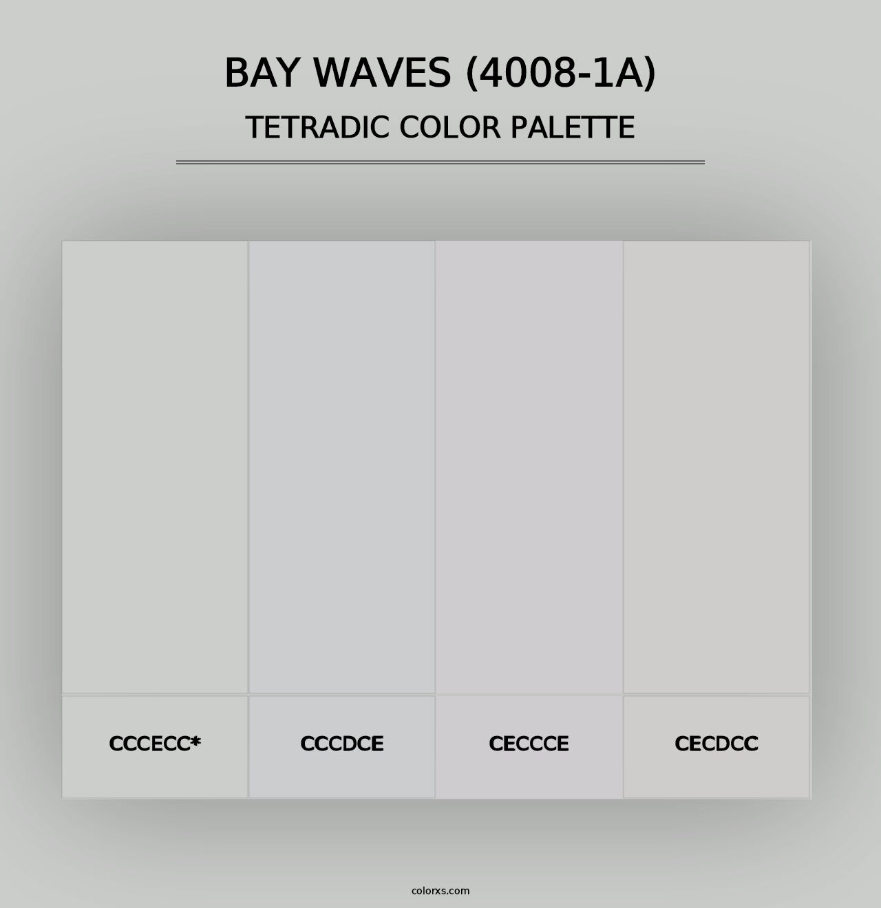 Bay Waves (4008-1A) - Tetradic Color Palette