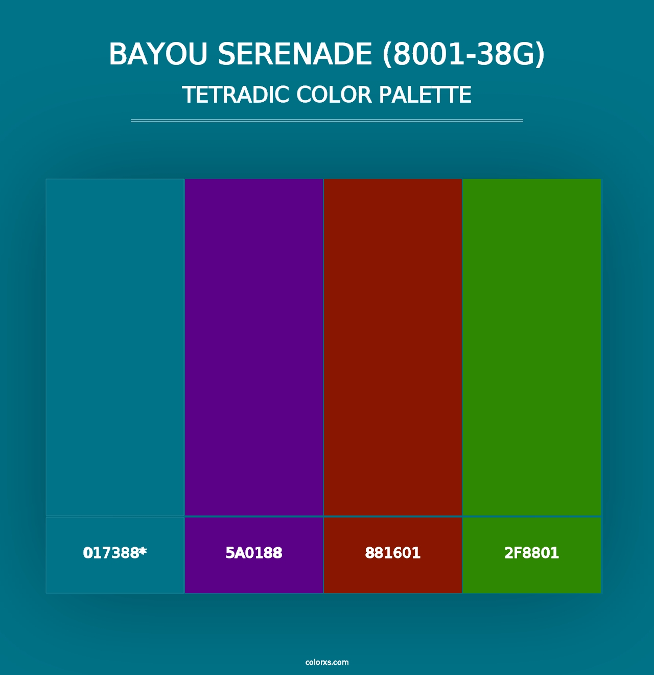 Bayou Serenade (8001-38G) - Tetradic Color Palette