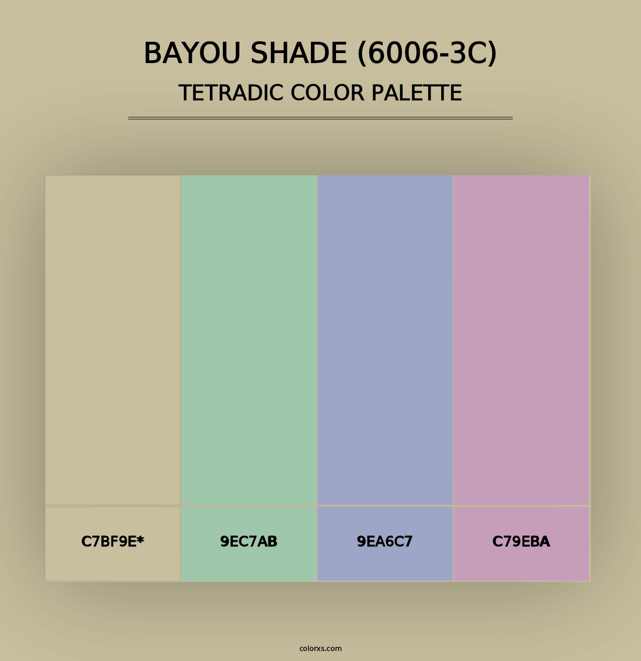 Bayou Shade (6006-3C) - Tetradic Color Palette