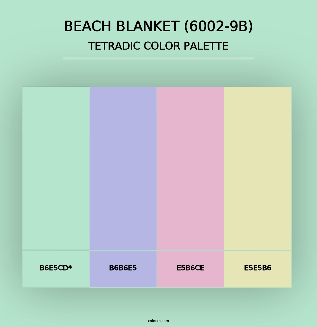 Beach Blanket (6002-9B) - Tetradic Color Palette